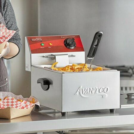AVANTCO F100 10 lb. Electric Countertop Fryer - 120V 1750W 177F100
